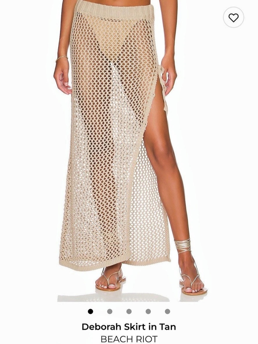 Beach Riot Deborah Skirt in Tan (Size Small)